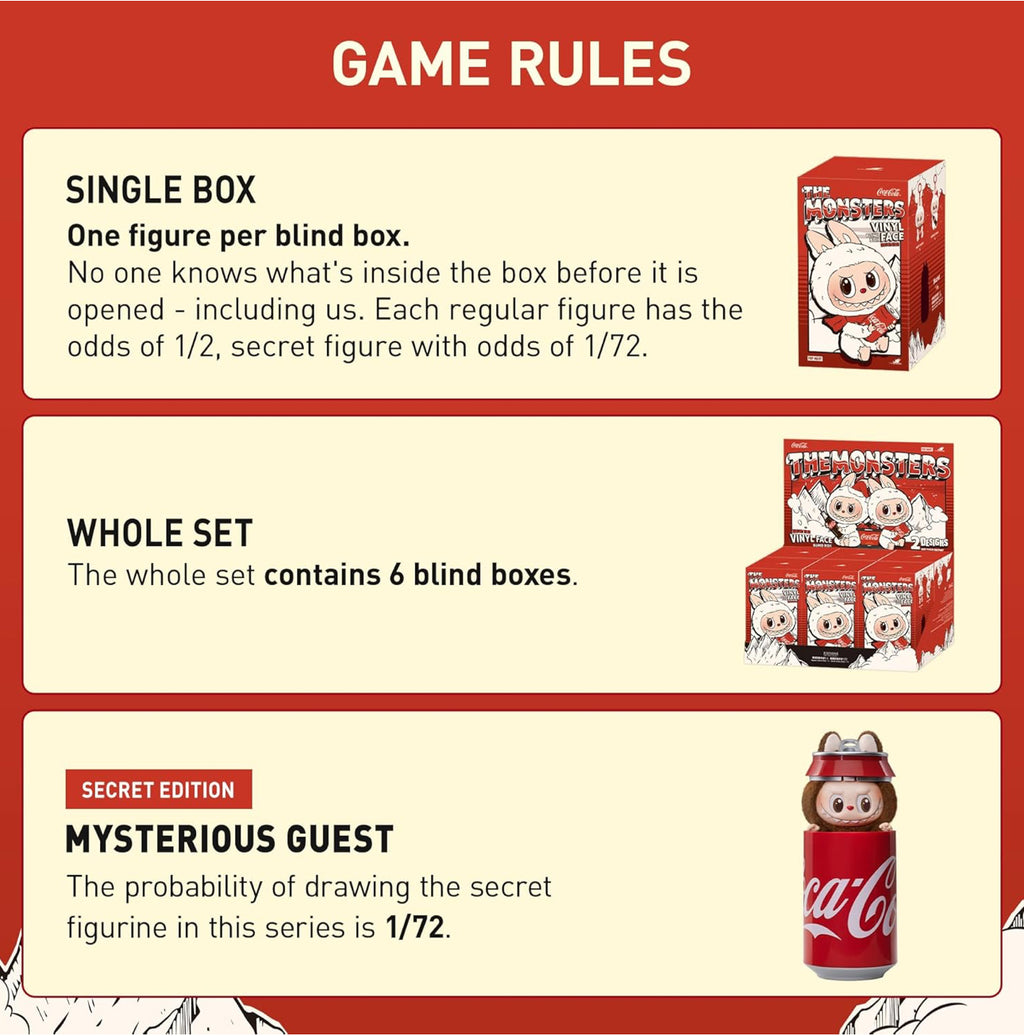 pop mart labubu the monsters coca cola series vinyl face sealed case (6 blind box)