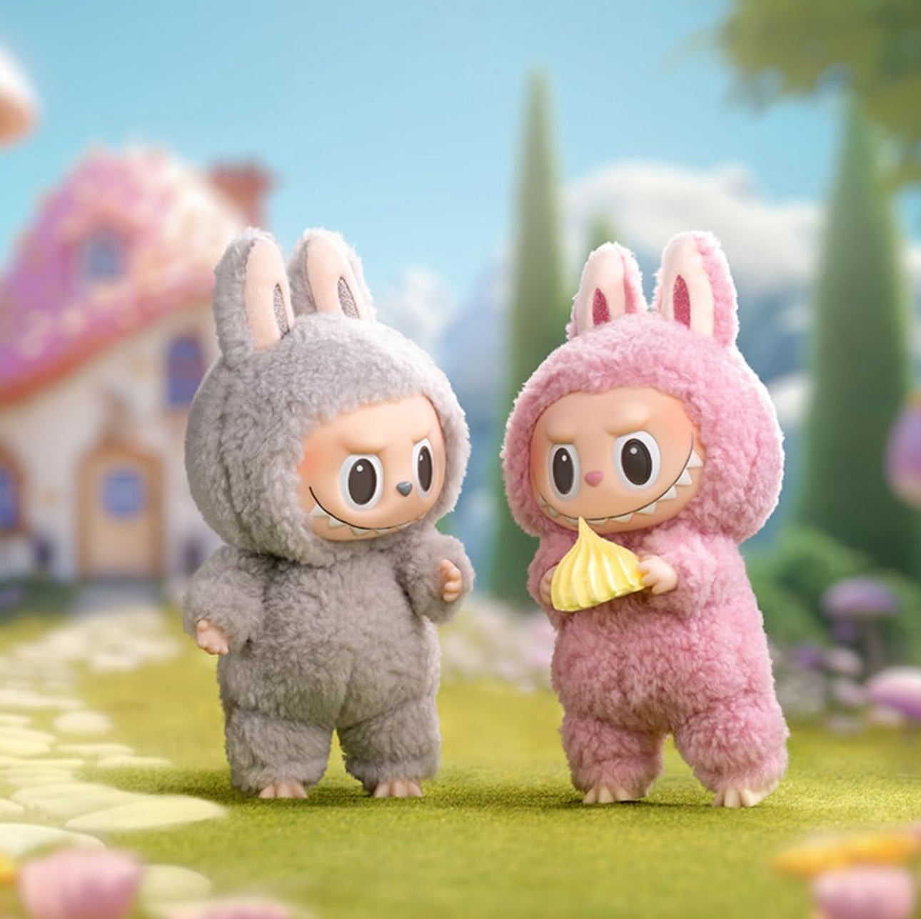 pop mart labubu the monsters exciting macaron vinyl face sealed case (6 blind boxes)