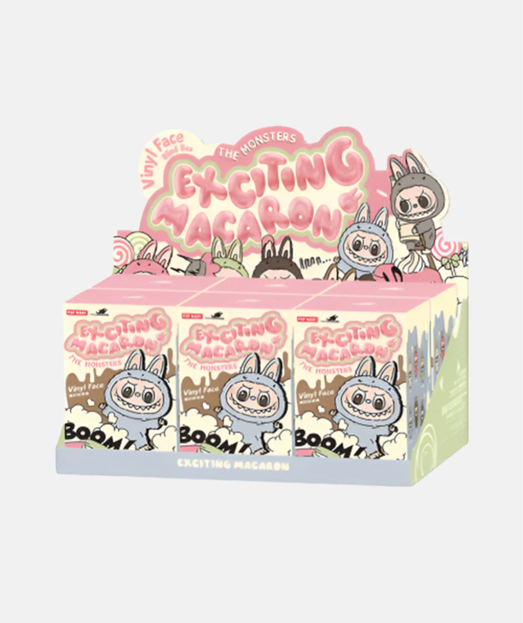 pop mart labubu the monsters exciting macaron vinyl face sealed case (6 blind boxes)